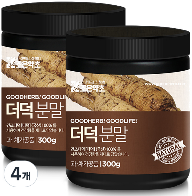 조은약초 프리미엄 더덕 분말, 300g, 4개
