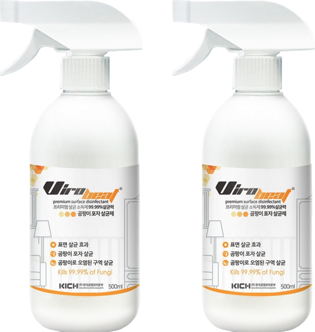 바이로비트 곰팡이 포자 살균제, 500ml, 2개