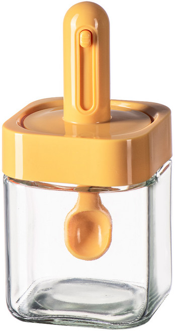 WMMO 物鳴 方形伸縮調味罐 黃色, 250ml, 1個