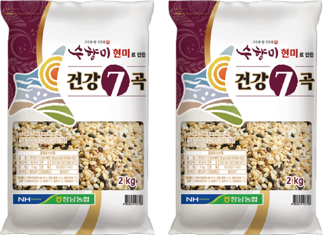수향미 현미로 만든 건강 7곡, 2개, 2kg
