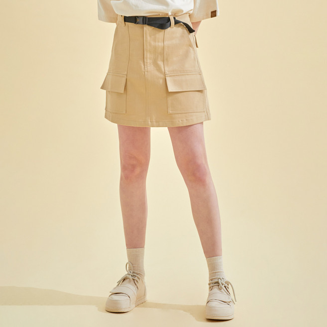 후아유 여성용 벨트 3부 카고 스커트 WHWHB2421F