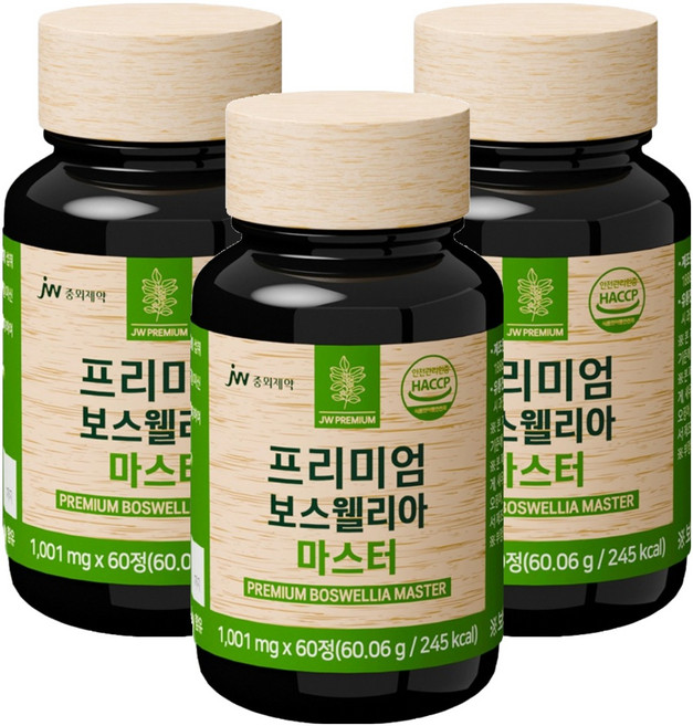 JW중외제약 프리미엄 리얼메디 보스웰리아 마스터, 60정, 3개