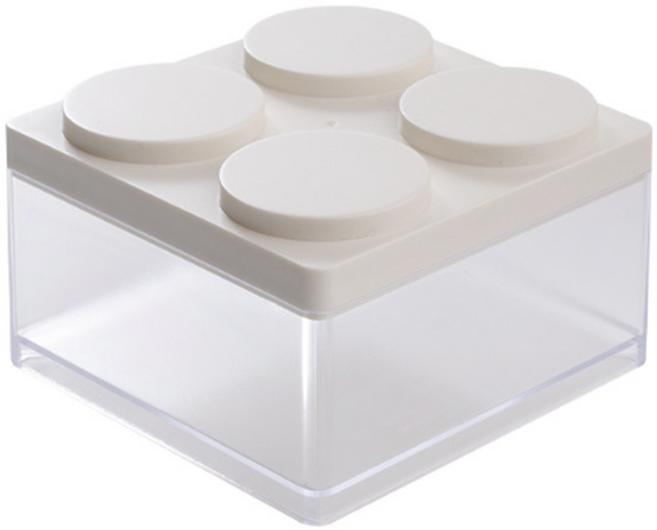 오손 레고 모양 미니 정리함, 화이트, 1개
