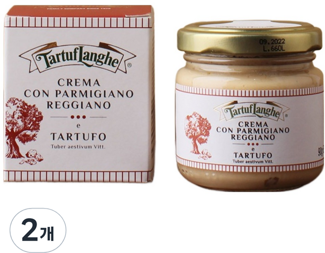 TartufLanghe 松露香菇帕瑪森雷吉亞諾起司奶油醬, 2個, 90g