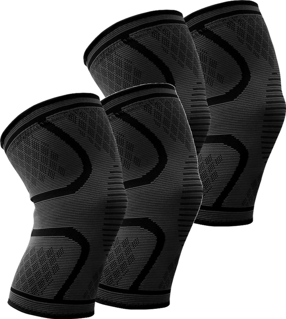 AOLIKES 奧力克斯 護膝 7718, 2雙, 黑色