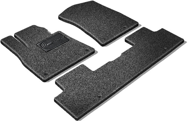 메이튼 차량용 코일 카매트 프리미엄 ver 2 발판 확장형 1열 + 2열 세트, 그레이, 기아 니로 플러스 (22년6월~)