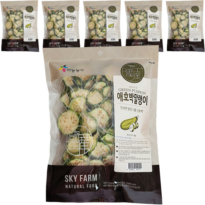 하늘농가 국산 애호박말랭이, 100g, 6개