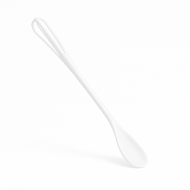 이랑이랑 2in1 미니 계량스푼 거품기 화이트, 1개