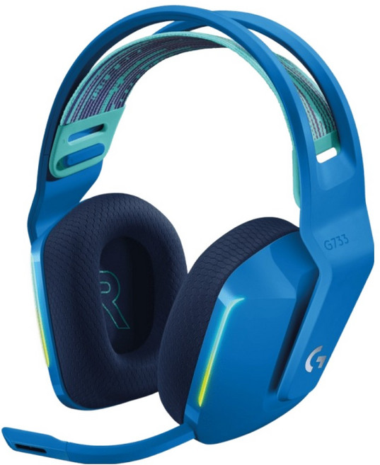 logitech G 羅技G LIGHTSPEED Wireless 耳罩式 耳機 RGB Built-in Microphone On-cup Controls 29H Playtime 藍色 電競 G733