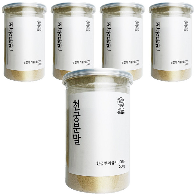 헬로우그린 국내산 천궁 분말 가루, 5개, 200g