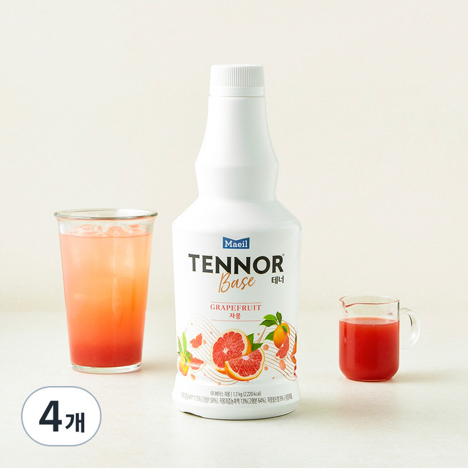 테너 베이스 자몽, 1.2kg, 4개