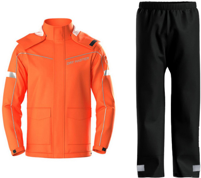 드라이마스터 라이딩 우비 상하의 세트, 오렌지