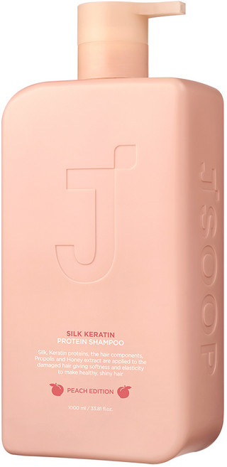 제이숲 실크 케라틴 단백질 샴푸 피치 에디션, 1L, 1개