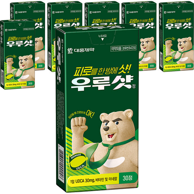 대웅제약 우루샷 정 피로회복제, 30정, 7개