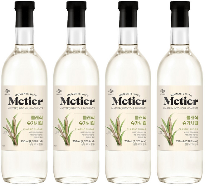 메티에 클래식 슈가 시럽, 4개, 750ml