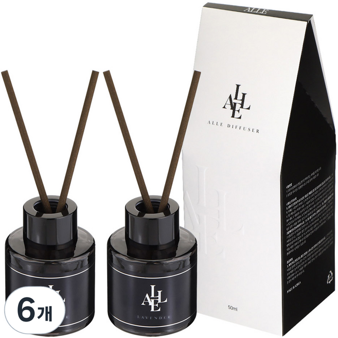 알레 블랙 디퓨저, 라벤더, 50ml, 6개