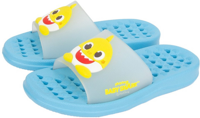 알파슈 핑크퐁 아동 입체 욕실화, 블루, 1개