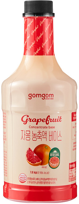 곰곰 자몽 농축액 베이스, 1.8kg, 1개