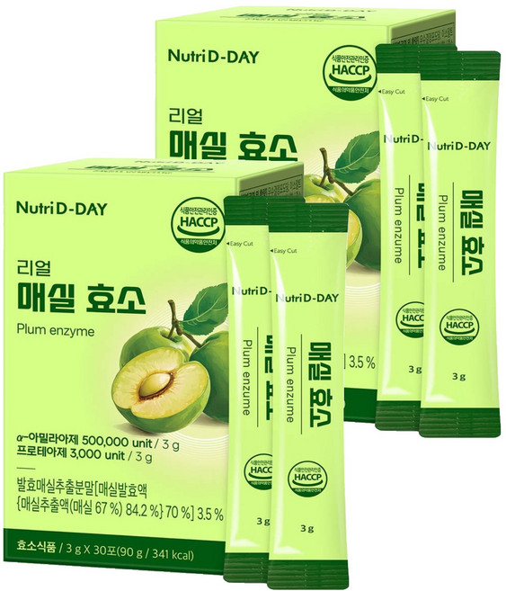 Nutri D-DAY Real 梅子酵素 30入, 90g, 2個