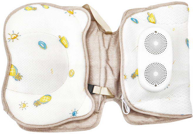 嬰幼兒風扇涼墊 88 x 36cm 雙風扇, 卡其色, 1個