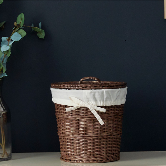 조은세상 라탄 바구니 소, 브라운, 1개