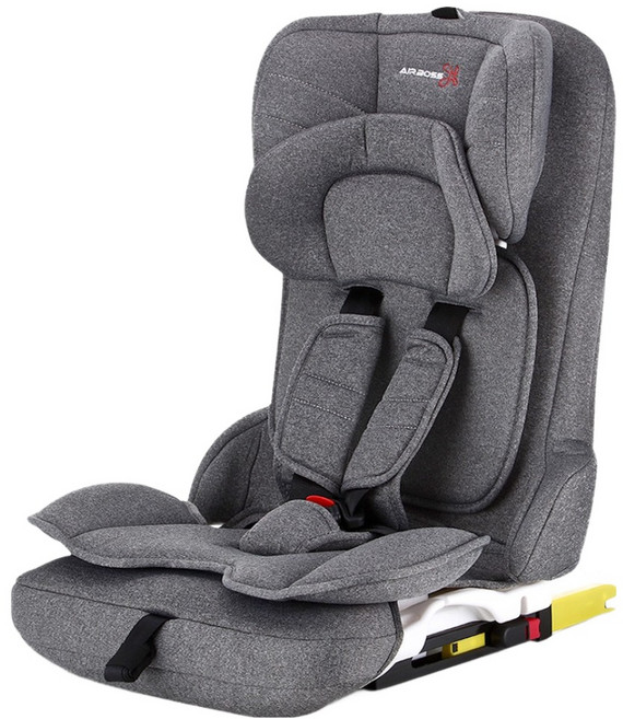 에어보스 클레버 아이소픽스 접이식 주니어 휴대용 카시트, 윈드 그레이