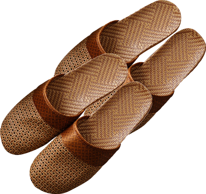 앤티스 쿨썸머 라탄 논슬립 남성 거실화, 브라운, 2개