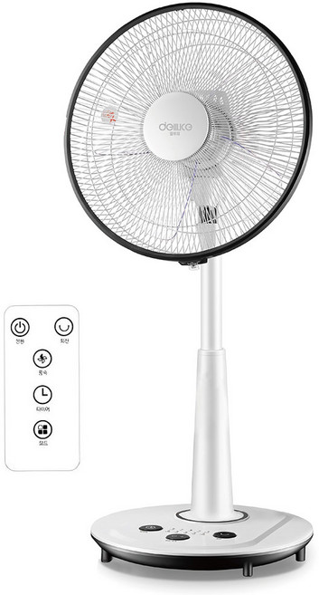델루체 초미세풍 발터치 리모컨 선풍기 35cm, DLF-FR14WB