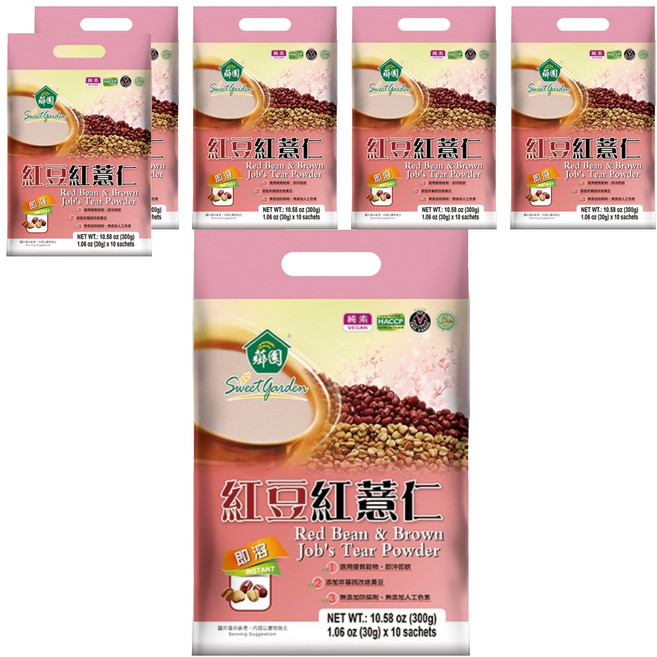 薌園 紅豆紅薏仁粉, 300g, 6袋