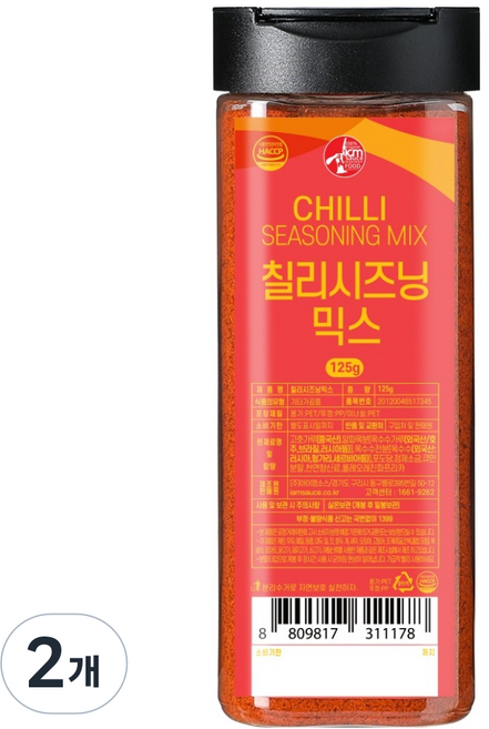 아이엠소스 칠리시즈닝믹스, 125g, 2개