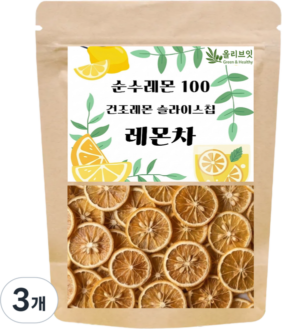 Olive It 純檸檬100 脫水檸檬片 檸檬茶, 30g, 3個, 1入