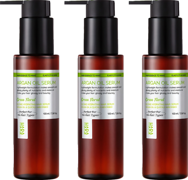 HAARAZ 摩洛哥堅果滋養護髮精華油 Green Floral香, 100ml, 3瓶