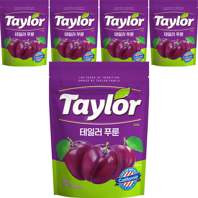 테일러 푸룬건자두, 250g, 5개