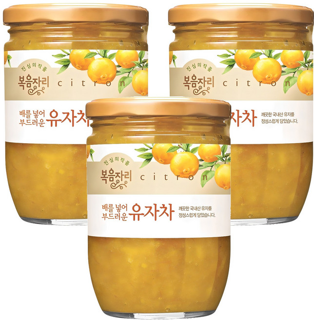 복음자리 배를 넣어 부드러운 유자차, 620g, 1개입, 3개