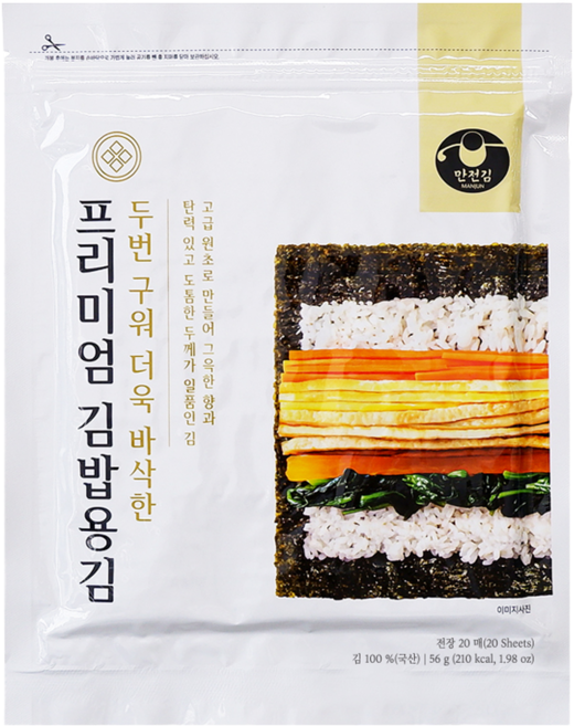 만전김 프리미엄 김밥용김 20매, 56g, 1개
