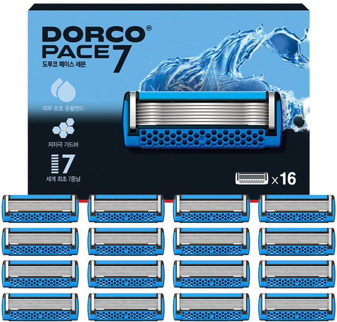 PACE 도루코 7 면도날 기획세트 6호, 16개입, 1세트