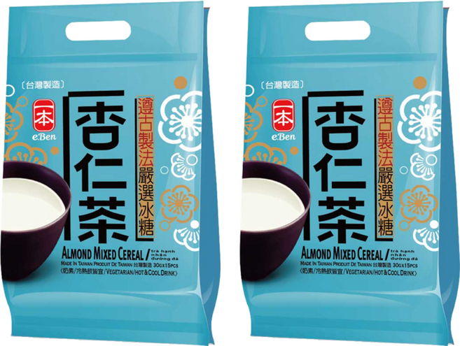 e.Ben 一本 冰糖杏仁茶 10包, 300g, 2袋