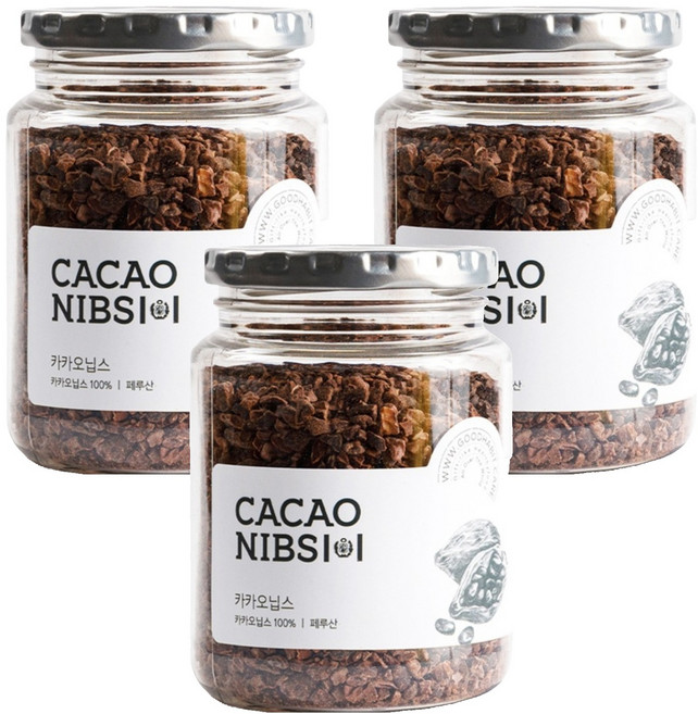 착한습관 로스티드 카카오닙스, 200g, 3개