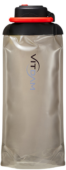 VITDAM 戶外可折疊水瓶, 黑色, 700ml, 1個