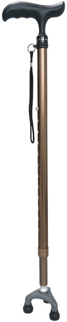 感恩使者 三腳立式旋轉伸縮手杖 ZHCN1918, 古銅色, 1支