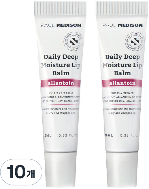 폴메디슨 데일리 딥 모이스처 알란토인 립밤, 10g, 10개, 복숭아향