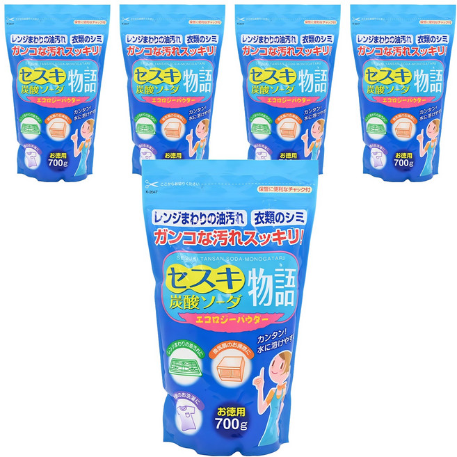Kiyou 除虫菊 倍半碳酸鈉物語 多功能清潔劑, 700g, 5包
