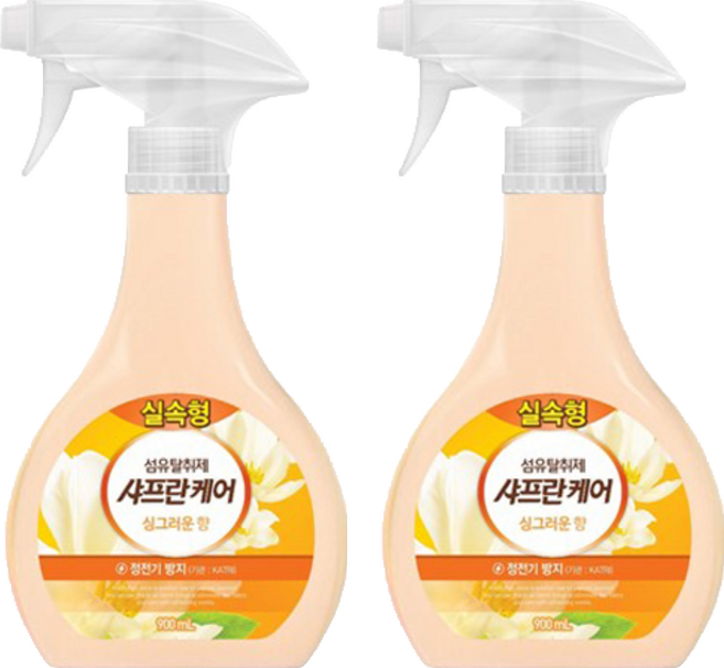 샤프란 케어 섬유탈취제 싱그러운향 본품, 900ml, 2개