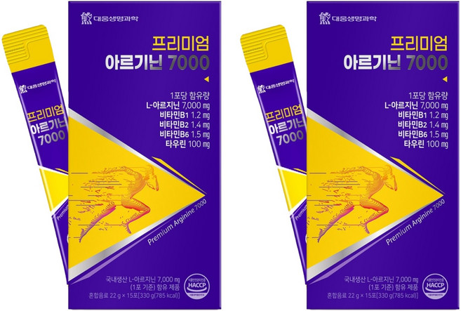 대웅생명과학 프리미엄 아르기닌 7000 15p, 330g, 2개