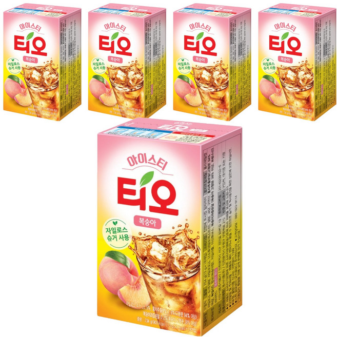 동서티오 아이스티 복숭아맛, 13g, 18개입, 5개