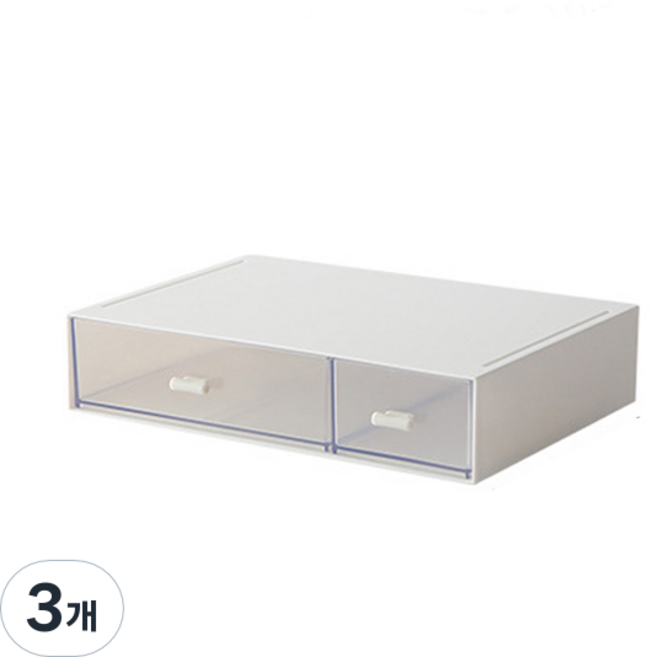 더홈스 DIY 미니 서랍 투명 수납 정리함 2칸