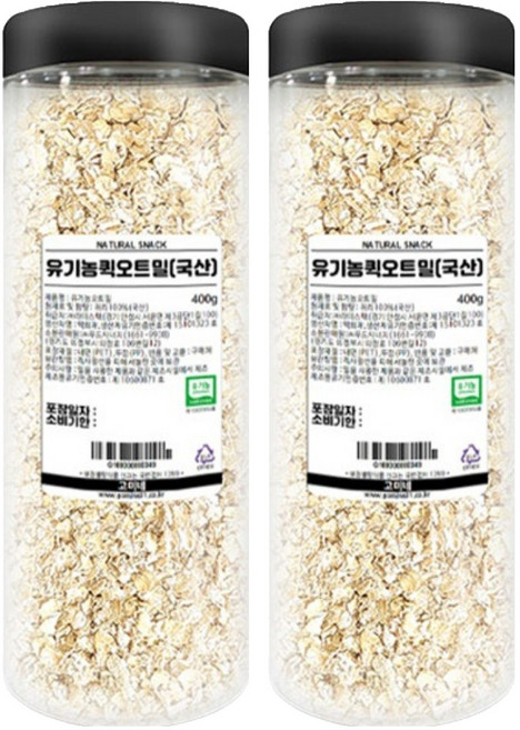 고미네 유기농 퀵 오트밀, 400g, 2개