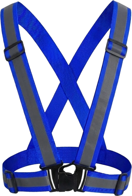 中防安衛 反光背心帶 彈力伸縮安全防護, 螢光藍, 1個