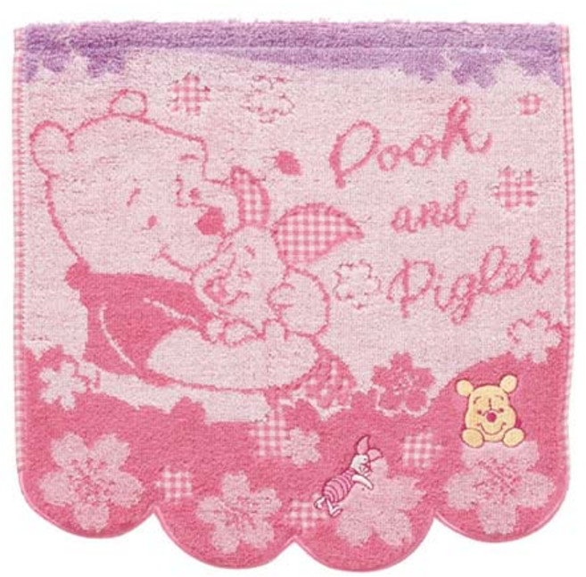 MARUSHIN 丸真 Disney POOH 毛巾 30*30cm, 粉櫻花, 1條