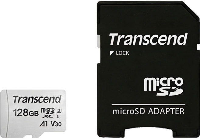 Transcend 創見 TF microSDXC 300S 記憶卡 附轉卡 防水IPX7 耐極端溫度 防靜電 防X光 防震, 128GB, 1組